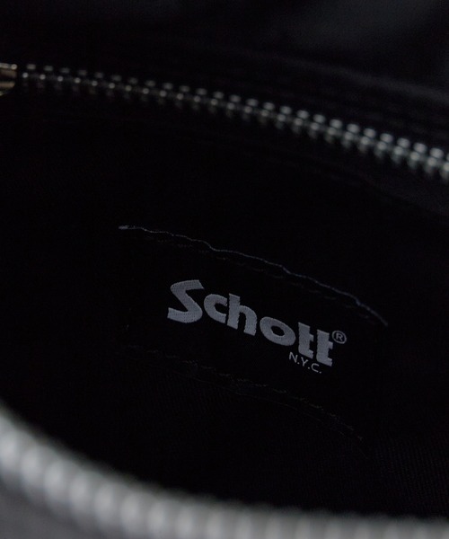 schott(ショット)の「Schott/ショット PADDED BANANA BAG パデッドバナナバッグ ショルダーバッグ 斜めがけバッグ 牛革 本革 レザー ダイヤ キルティング メンズ 2026年 夏 夏服(ショルダーバッグ・メンズ・ブラック・FREE)」の14枚目の写真