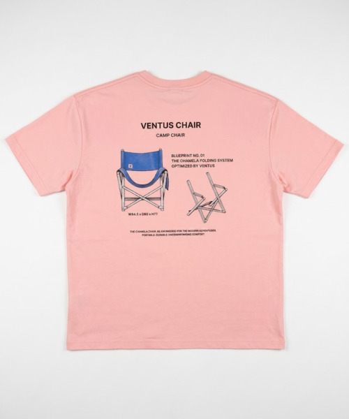 manu(マニュ)の「S-10E Ventus Archive Blueprint(Tシャツ/カットソー・メンズ・ライトピンク/ホワイト・LARGE/X-LARGE/SMALL/MEDIUM)」の4枚目の写真