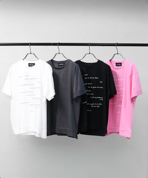 THE CELL.(ザセルドット)の「接触冷感ドライタッチコットン ロールアップオーバーサイズ ロゴTシャツ(Tシャツ/カットソー・レディース・ピンク/ブラック/チャコールグレー/オフホワイト・FREE)」の22枚目の写真