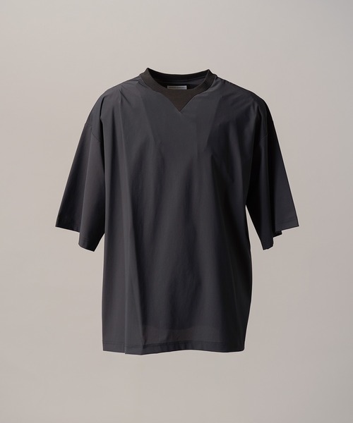 MAISON SPECIAL(メゾンスペシャル)の「《UNISEX》Comfortable Clothes Prime-Over Front-tuck T-shirt/コンフォータブルクローズプライムオーバーフロントタックTシャツ【MAISON SPECIAL/メゾンスペシャル】■セットアップ対応■(Tシャツ/カットソー・メンズ・ブラック/チャコールグレー/バーガンディー・2/1/0)」の17枚目の写真