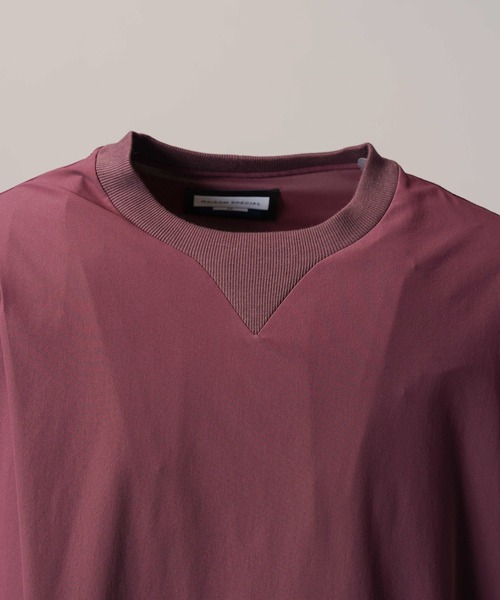 MAISON SPECIAL(メゾンスペシャル)の「《UNISEX》Comfortable Clothes Prime-Over Front-tuck T-shirt/コンフォータブルクローズプライムオーバーフロントタックTシャツ【MAISON SPECIAL/メゾンスペシャル】■セットアップ対応■(Tシャツ/カットソー・メンズ・ブラック/チャコールグレー/バーガンディー・2/1/0)」の22枚目の写真