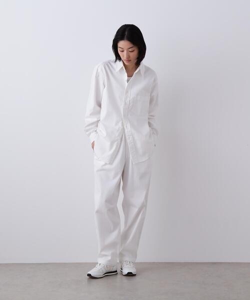 Y(ワイ)の「Y / ORGANIC COTTON LIGHT DENIM SHIRT(シャツ/ブラウス・メンズ・ホワイト/ネイビー・MEDIUM/LARGE/SMALL)」の3枚目の写真