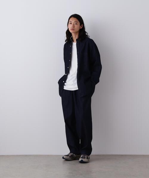 Y(ワイ)の「Y / ORGANIC COTTON LIGHT DENIM SHIRT(シャツ/ブラウス・メンズ・ホワイト/ネイビー・MEDIUM/LARGE/SMALL)」の12枚目の写真
