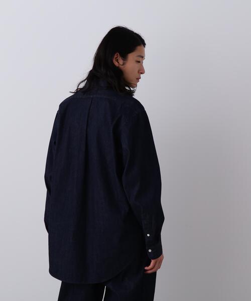 Y(ワイ)の「Y / ORGANIC COTTON LIGHT DENIM SHIRT(シャツ/ブラウス・メンズ・ホワイト/ネイビー・MEDIUM/LARGE/SMALL)」の15枚目の写真