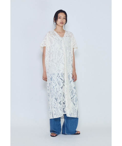 1er Arrondissement(プルミエアロンディスモン)の「フラワーレースワンピース(ドレス・レディース・オフホワイト/ブラック系その他3・38/36)」の3枚目の写真