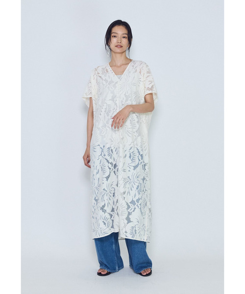 1er Arrondissement(プルミエアロンディスモン)の「フラワーレースワンピース(ドレス・レディース・オフホワイト/ブラック系その他3・38/36)」の5枚目の写真