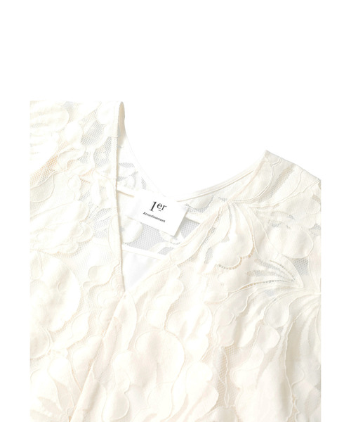 1er Arrondissement(プルミエアロンディスモン)の「フラワーレースワンピース(ドレス・レディース・オフホワイト/ブラック系その他3・38/36)」の12枚目の写真