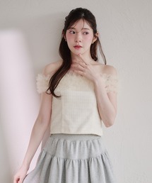 fupel | tulle tweed tops / チュールツイードトップス(シャツ/ブラウス)