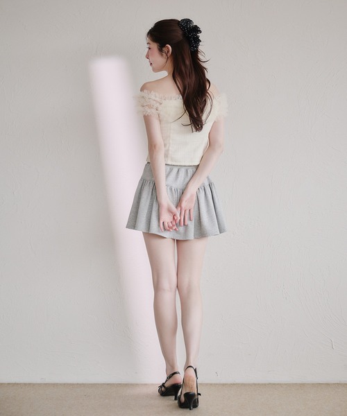 fupel（フぺル）の「tulle tweed tops / チュールツイードトップス（シャツ/ブラウス・レディース・ピンク/ブラック/アイボリー・FREE）」の21枚目の写真