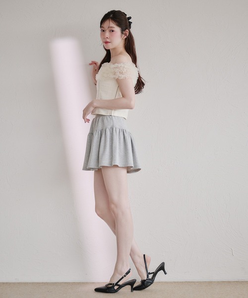 fupel（フぺル）の「tulle tweed tops / チュールツイードトップス（シャツ/ブラウス・レディース・ピンク/ブラック/アイボリー・FREE）」の20枚目の写真