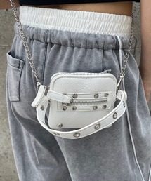 合皮スタッズ ミニチェーンバッグ