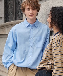 HECT | 【HECT】Drawcord Regular Collar Box Fit L/S Shirt / ドローコード ブロード レギュラーカラー ボックスシルエット 長袖シャツ<抗菌防臭・イージーケア>(シャツ/ブラウス)