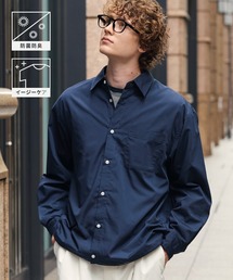 HECT（ヘクト）の「【HECT】Drawcord Regular Collar Box Fit L S Shirt   ドローコード レギュラーカラー ボックスシルエット 長袖シャツ<抗菌防臭・イージーケア>（シャツ/ブラウス）」