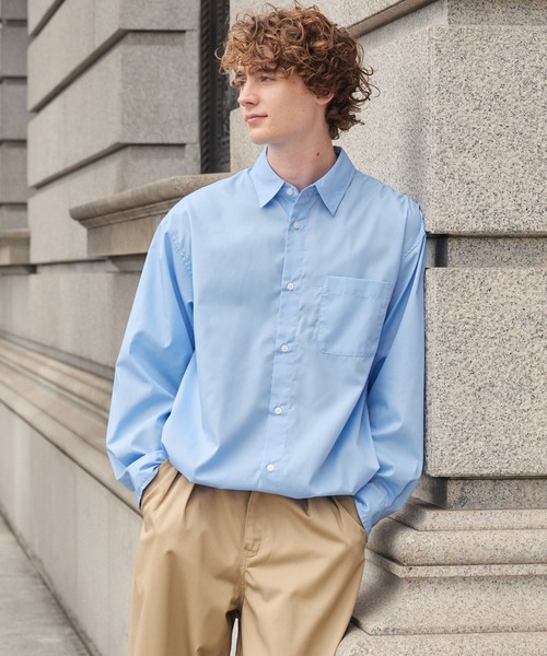 HECT(ヘクト)の「【HECT】Drawcord Regular Collar Box Fit L/S Shirt / ドローコード ブロード レギュラーカラー ボックスシルエット 長袖シャツ<抗菌防臭・イージーケア>(シャツ/ブラウス・メンズ・ブラック系/ブルー/ネイビー系/ホワイト/ブルー系/ネイビー・S/M/L)」の16枚目の写真