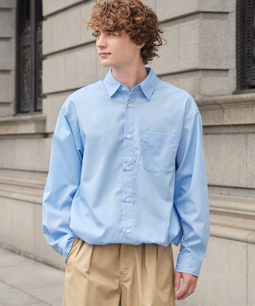 HECT(ヘクト)の「【HECT】Drawcord Regular Collar Box Fit L/S Shirt / ドローコード ブロード レギュラーカラー ボックスシルエット 長袖シャツ<抗菌防臭・イージーケア>(シャツ/ブラウス・メンズ・ブラック系/ブルー/ネイビー系/ホワイト/ブルー系/ネイビー・S/M/L)」の19枚目の写真