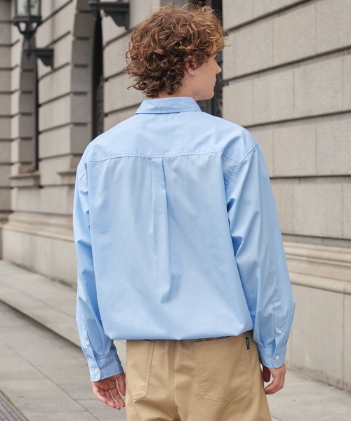 HECT(ヘクト)の「【HECT】Drawcord Regular Collar Box Fit L/S Shirt / ドローコード ブロード レギュラーカラー ボックスシルエット 長袖シャツ<抗菌防臭・イージーケア>(シャツ/ブラウス・メンズ・ブラック系/ブルー/ネイビー系/ホワイト/ブルー系/ネイビー・S/M/L)」の20枚目の写真