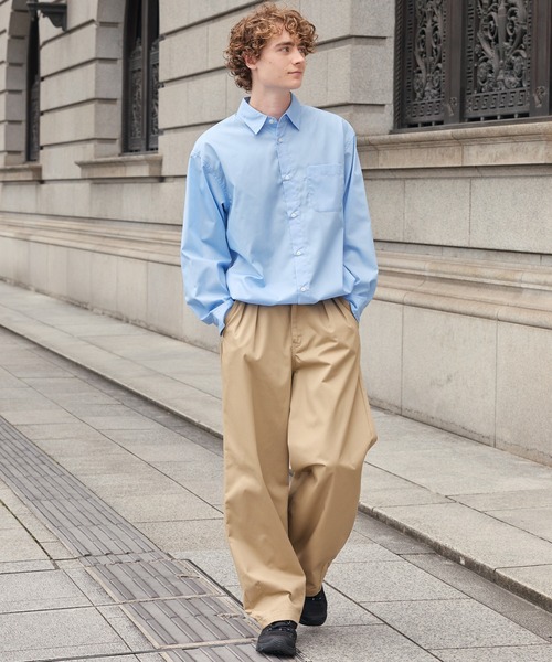 HECT(ヘクト)の「【HECT】Drawcord Regular Collar Box Fit L/S Shirt / ドローコード ブロード レギュラーカラー ボックスシルエット 長袖シャツ<抗菌防臭・イージーケア>(シャツ/ブラウス・メンズ・ブラック系/ブルー/ネイビー系/ホワイト/ブルー系/ネイビー・S/M/L)」の21枚目の写真