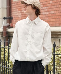 HECT（ヘクト）の「【HECT】Drawcord Regular Collar Box Fit L S Shirt   ドローコード レギュラーカラー ボックスシルエット 長袖シャツ<抗菌防臭・イージーケア>（シャツ/ブラウス）」