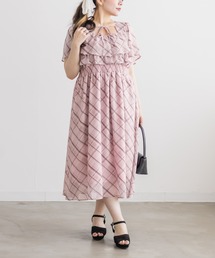 CLETTE（クレット）の「チェックフリルリボンワンピース（ワンピース）」