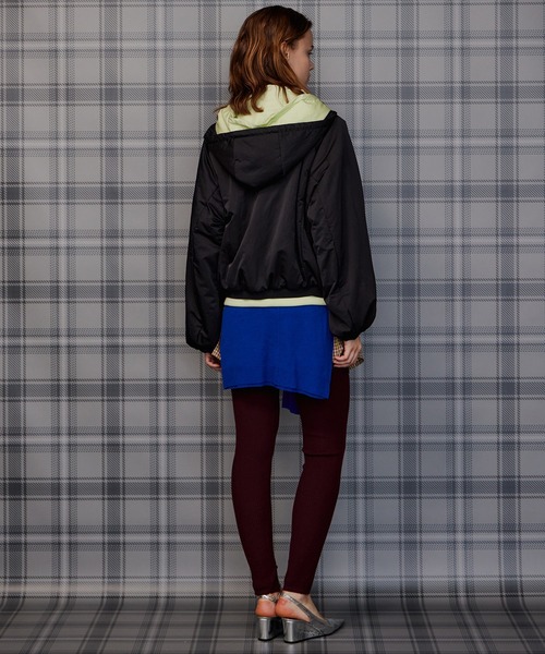 MAISON SPECIAL（メゾンスペシャル）の「Bicolor Layered Blouson/バイカラーレイヤードブルゾン（ブルゾン・レディース・ブラック/ボルドー/ブルー・FREE）」の6枚目の写真