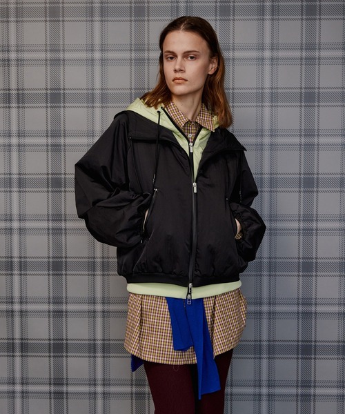MAISON SPECIAL（メゾンスペシャル）の「Bicolor Layered Blouson/バイカラーレイヤードブルゾン（ブルゾン・レディース・ブラック/ボルドー/ブルー・FREE）」の7枚目の写真