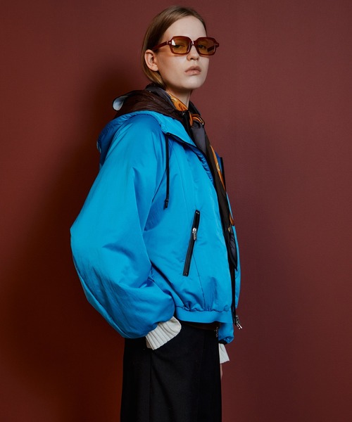 MAISON SPECIAL（メゾンスペシャル）の「Bicolor Layered Blouson/バイカラーレイヤードブルゾン（ブルゾン・レディース・ブラック/ボルドー/ブルー・FREE）」の11枚目の写真