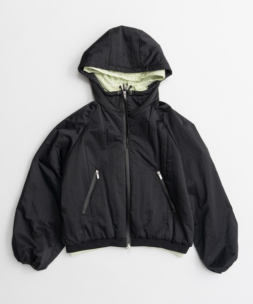 MAISON SPECIAL（メゾンスペシャル）の「Bicolor Layered Blouson/バイカラーレイヤードブルゾン（ブルゾン・レディース・ブラック/ボルドー/ブルー・FREE）」の16枚目の写真
