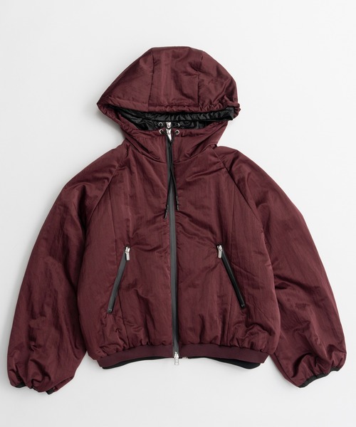 MAISON SPECIAL（メゾンスペシャル）の「Bicolor Layered Blouson/バイカラーレイヤードブルゾン（ブルゾン・レディース・ブラック/ボルドー/ブルー・FREE）」の17枚目の写真