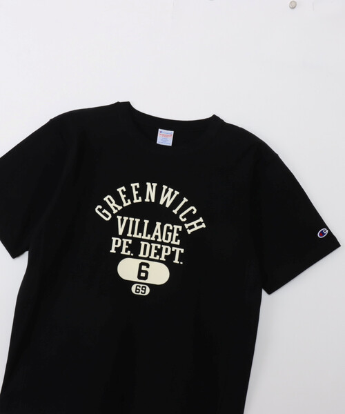 FREAK'S STORE（フリークスストア）の「Champion/チャンピオン REVERSE WEAVE SHORTSLEEVE T-SHIRT/リバースウィーブ ロゴ半袖Tシャツ（Tシャツ/カットソー・レディース・オフホワイト/グリーン/ナチュラル/ブラック・MEDIUM）」の3枚目の写真