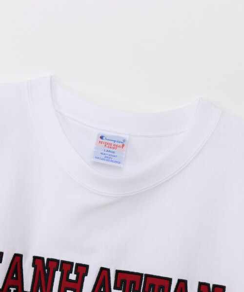 FREAK'S STORE（フリークスストア）の「Champion/チャンピオン REVERSE WEAVE SHORTSLEEVE T-SHIRT/リバースウィーブ ロゴ半袖Tシャツ（Tシャツ/カットソー・レディース・オフホワイト/グリーン/ナチュラル/ブラック・MEDIUM）」の7枚目の写真