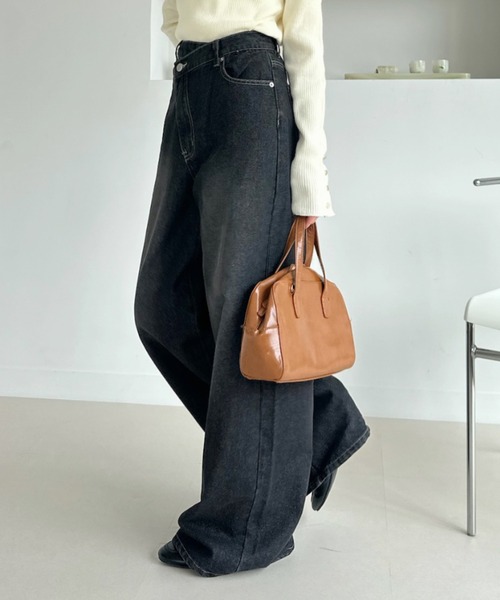 Ada.（エイダ）の「ウエストアシメ デニム ワイド パンツ（デニムパンツ・レディース・ブルー/ブラック/ライトブルー・SMALL/MEDIUM）」の17枚目の写真