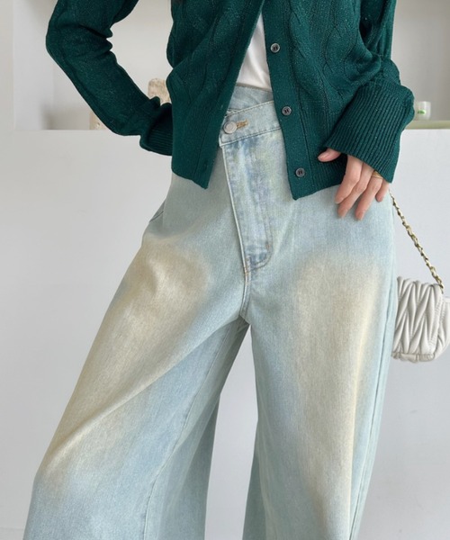 Ada.（エイダ）の「ウエストアシメ デニム ワイド パンツ（デニムパンツ・レディース・ブルー/ブラック/ライトブルー・SMALL/MEDIUM）」の20枚目の写真
