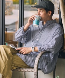 THE CRAFT CREW PRODUCTS（ザクラフトクループロダクツ）の「【MULTI FUNCTIONALシリーズ】オーバーサイズ バンドカラー 長袖シャツ   抗菌防臭・イージーケア【THE CRAFT CREW PRODUCTS】（シャツ/ブラウス）」