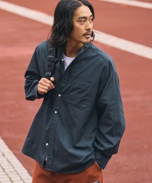 【MULTI FUNCTIONALシリーズ】オーバーサイズ バンドカラー 長袖シャツ / 抗菌防臭・イージーケア【THE CRAFT CREW PRODUCTS】