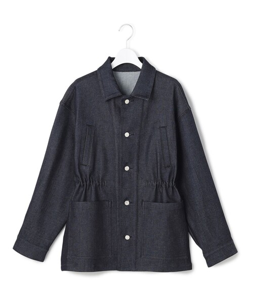 23区 S（ニジュウサンクチイサイサイズ）の「SLOW DENIM ワークジャケット（その他アウター・レディース・ネイビー系・32）」の4枚目の写真