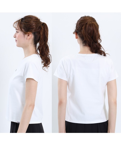 MARY QUANT（マリークワント）の「FILA × MARY QUANT Tシャツ（Tシャツ/カットソー・レディース・ブラック/ホワイト・M）」の4枚目の写真