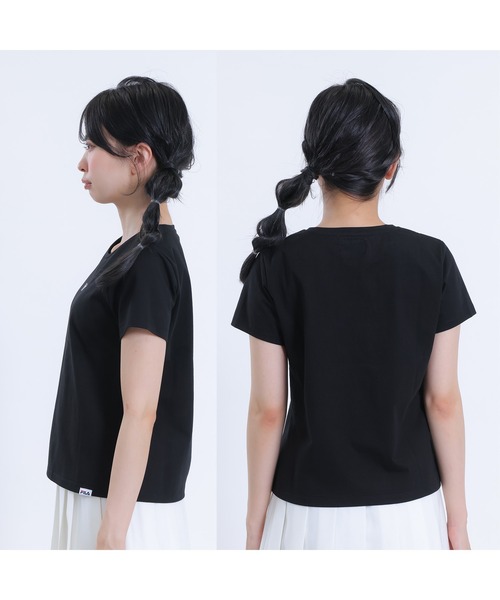 MARY QUANT（マリークワント）の「FILA × MARY QUANT Tシャツ（Tシャツ/カットソー・レディース・ブラック/ホワイト・M）」の10枚目の写真