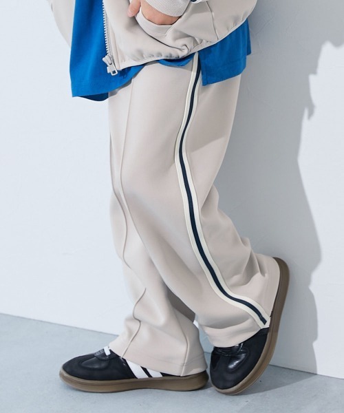 【新品】ワイドトラックパンツ セール】【セットアップ可能】サイドライン ワイドトラックパンツ