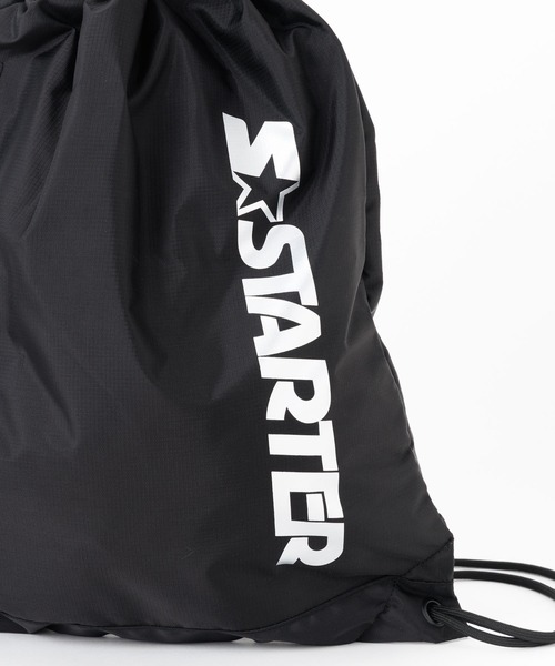 STARTER（スターター）の「【STARTER スターター】ナップサック 前面ファスナー  内ポケット付き 通学 部活 習い事（バックパック/リュック・メンズ・ブラック/ネイビー/グレー・FREE）」の13枚目の写真