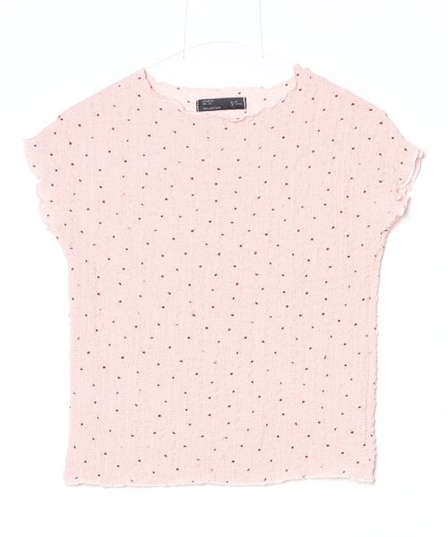 Y/lim(イリム)の「ポップコーンシャーリングプリントフレンチスリーブTシャツ(Tシャツ/カットソー・レディース・ブラック/グレー/ピンク/オフホワイト/ブラック系・FREE)」の5枚目の写真