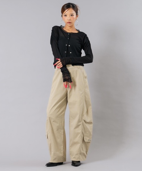 ANAP(アナップ)の「バレルカーゴパンツ(その他パンツ・レディース・ブラック/ベージュ・S/M)」の22枚目の写真