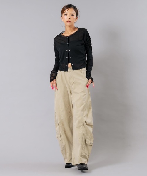 ANAP(アナップ)の「バレルカーゴパンツ(その他パンツ・レディース・ブラック/ベージュ・S/M)」の11枚目の写真