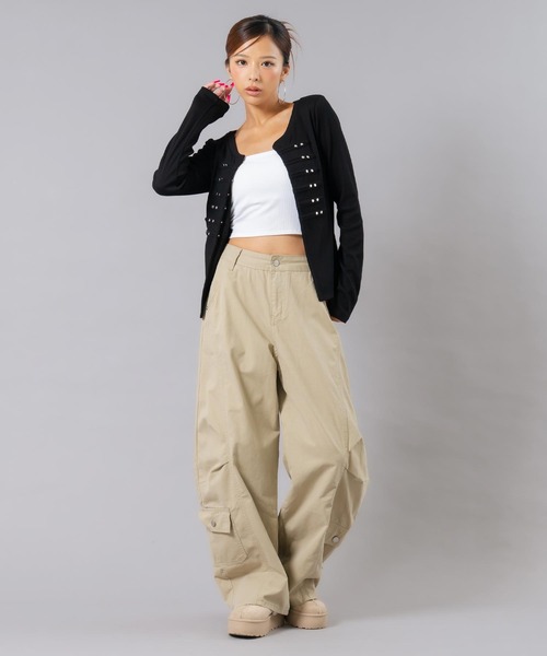 ANAP(アナップ)の「バレルカーゴパンツ(その他パンツ・レディース・ブラック/ベージュ・S/M)」の20枚目の写真