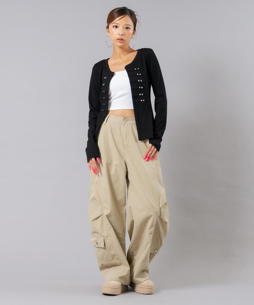 ANAP(アナップ)の「バレルカーゴパンツ(その他パンツ・レディース・ブラック/ベージュ・S/M)」の21枚目の写真