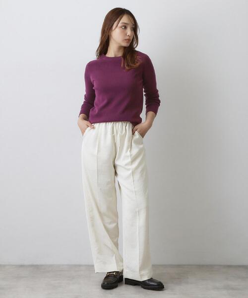 DRESSTERIOR（ドレステリア）の「ストレッチ フルニードルニット（ニット/セーター・レディース・ネイビー/パープル系/オフホワイト・36/38/34）」の17枚目の写真