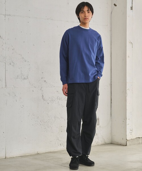 green label relaxing（グリーンレーベルリラクシング）の「【WEB限定】ヘビーウェイト ロングスリーブ Tシャツ（Tシャツ/カットソー・メンズ・ロイヤルブルー/ブラック/ホワイト・XL/L/S/M）」の4枚目の写真