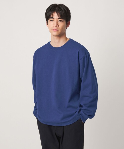 green label relaxing（グリーンレーベルリラクシング）の「【WEB限定】ヘビーウェイト ロングスリーブ Tシャツ（Tシャツ/カットソー・メンズ・ロイヤルブルー/ブラック/ホワイト・XL/L/S/M）」の5枚目の写真