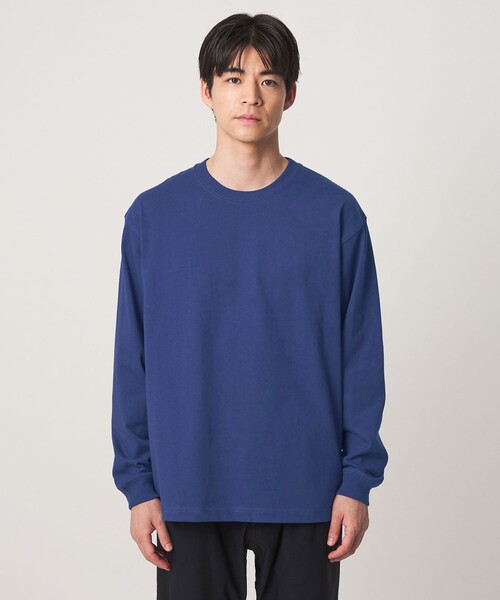green label relaxing（グリーンレーベルリラクシング）の「【WEB限定】ヘビーウェイト ロングスリーブ Tシャツ（Tシャツ/カットソー・メンズ・ロイヤルブルー/ブラック/ホワイト・XL/L/S/M）」の9枚目の写真