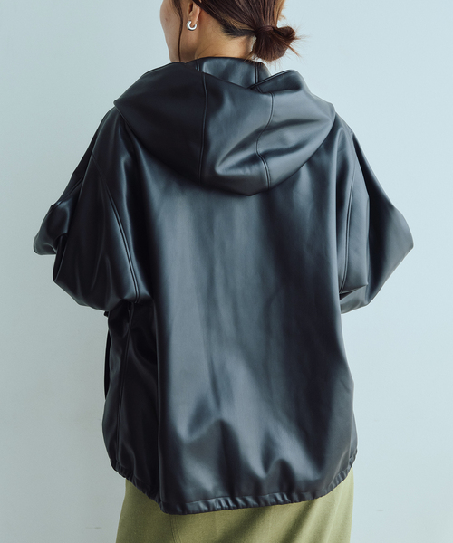 IENA LA BOUCLE（イエナラブークル）の「VACHEMENT ヴァシュモン 別注ecoレザーフードブルゾン VN-16-409（その他アウター・レディース・ブラック・FREE）」の15枚目の写真