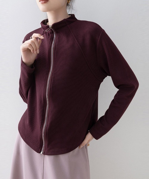 ONEP STAR(ワンピスター)の「フロントジップスタンドカラージャケット(ブルゾン・レディース・エンジ・MEDIUM/X-LARGE/LARGE)」の10枚目の写真